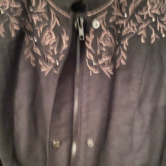 Free People Black Embroidered Jacket - Picture 7 of 8